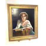 19th Century English School After Adolphe Piot Oil on Canvas 'Memories on Every