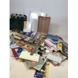 A very large quantity of artist materials and accessories including sketch books, brushes, paints