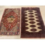Two oriental rugs, W:156cm x H:97cm