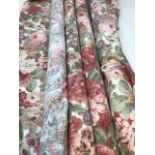 Four part rolls of Sanderson Rose and Peony in excess of 10m