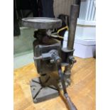 A vintage pillar drill marked system stauffer 2. H:46cm