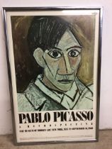 Pablo Picasso advertising poster from A Retrospective MOMA Exhibition New York, 1980. Features his
