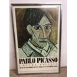 Pablo Picasso advertising poster from A Retrospective MOMA Exhibition New York, 1980. Features his