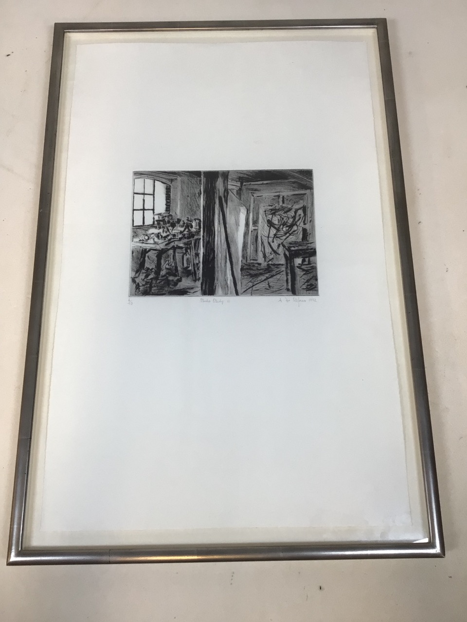 Arturo Di Stefano (1955) a framed and glazed print 6/10 Studio Study ll signed in pencil lower right - Image 3 of 4