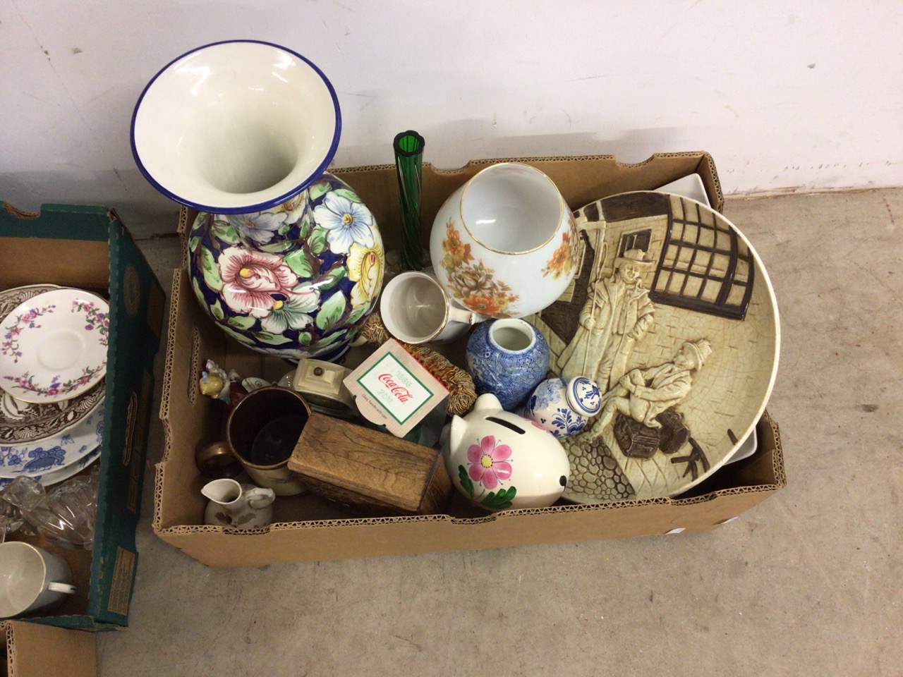 Three boxes of mixed ceramics and other items - Image 2 of 4