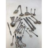 Approx 500gm of cutlery of continental silver marked 800 and others. Mainly Norwegian