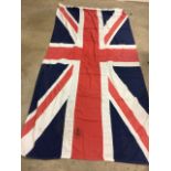 A large Union Jack flag W:132cm x H:270cm