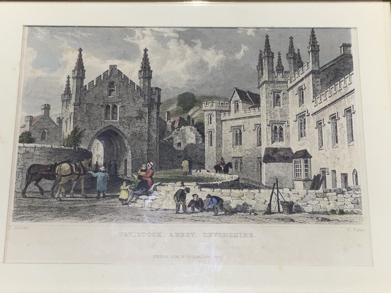 Local Devon interest, engravings by T Allom, Tavistock Abbey, Bicton House also with Crockern Tor - Bild 2 aus 4