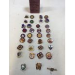 A quantity of vintage bowling badges earliest dating from 1938 including London Transport Bowling