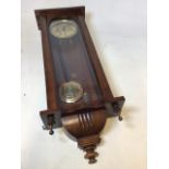 A Victorian style Vienna Regulator Clock W:40cm x H:110cm