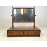 A late 19 century swing mirror with two drawers. W:63cm x D:25cm x H:65cm