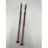 A pair of tribal spears H:74cm