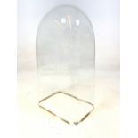 A large rectangular Victorian glass dome. H:47cm