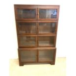 A Minty library bookcase with four sections with double opening doors. W:90cm x D:30cm x H:140cm