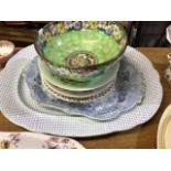 A quantity of ceramics including a 19th century Davenport platter, a Masons comport and