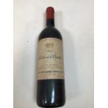 Bottle of wine. Reserve de La Comtesse 1990, Pauillac. Chateau Pichon Longueville Comtesse de