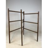 A tri - fold wooden airer W:61cm x H:84cm