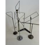 Four vintage metal Haberdashery shop dispaly stands.