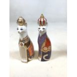 Royal Crown Derby Royal Cats- Siamese and Abyssinian H:24cm