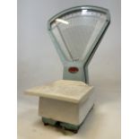 A Set of of mid century W and T Avery LTD Birmingham grocers scales. With locking mechanism for