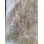 Pencil life drawing study after Giovanni Angel Canini 1617 to 1666 W:14cm x H:19cm