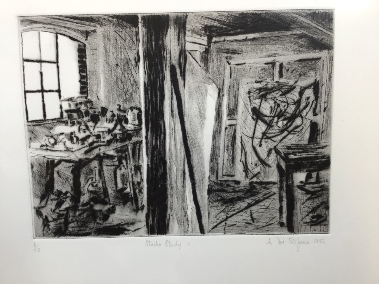 Arturo Di Stefano (1955) a framed and glazed print 6/10 Studio Study ll signed in pencil lower right - Image 2 of 4