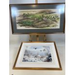 Original watercolour by Goldie Spiller dated 73 of a Caribbean landscape, also with an English