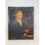A portrait possibly George Stephenson (1781-1848) c.1820. Renowned as the Father of Railways. Oil on