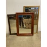 Three large mirrors. W:68cm x H:93cm