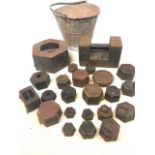 A Large collection of vintage weights to include interesting KILOG weights, grams and kgs, up to