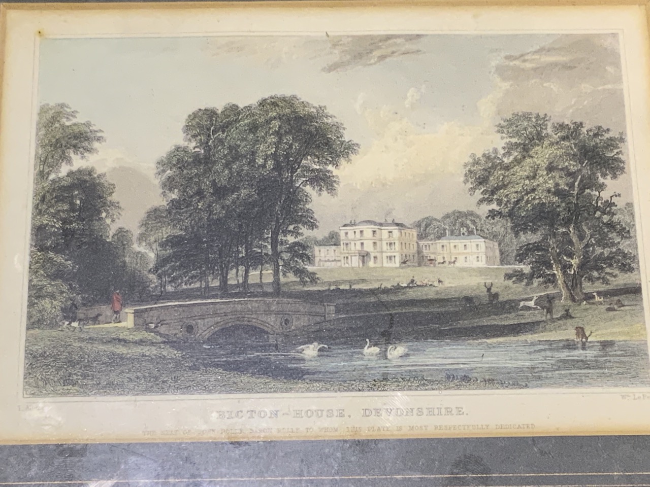 Local Devon interest, engravings by T Allom, Tavistock Abbey, Bicton House also with Crockern Tor - Bild 3 aus 4