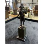 A Bronze statue on marble plinth entitled SERENISSIMUS, signed A Schmidt. H:21cm