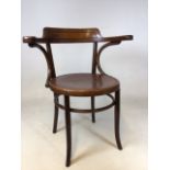 An early 1900s Fischer bentwood armchair W:68cm x H:80cm