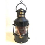 A player and Mitchell Birmingham ships lantern with original glass height 53 cm.