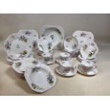 A Shelley tea set in the Wild Flowers design ref 13668 in lovely condition. Includes cups and