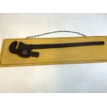 A large shop display vintage wrench W X 90CM H X 26CM.