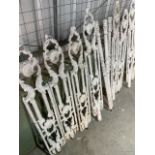 Decorative Victorian style white painted banister rails H:100cm and H:90cm. W: 16cm