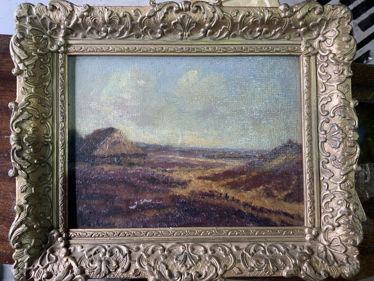 A 19th century oil on board. Signed lower left. Image W:24cm x H:18cm - Bild 4 aus 5