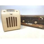 A vintage Bakelite Ever Ready radio PROV PAT 32416-46 REGD. DES. 848748 also with a retro Philips