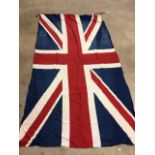 A printed Union Jack flag W:111cm x H:207cm