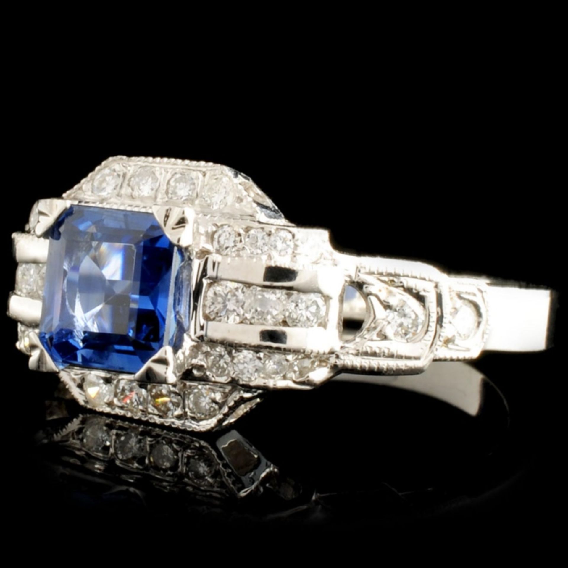 14K Gold 1.12ct Sapphire & 0.54ctw Diamond Ring - Image 2 of 5