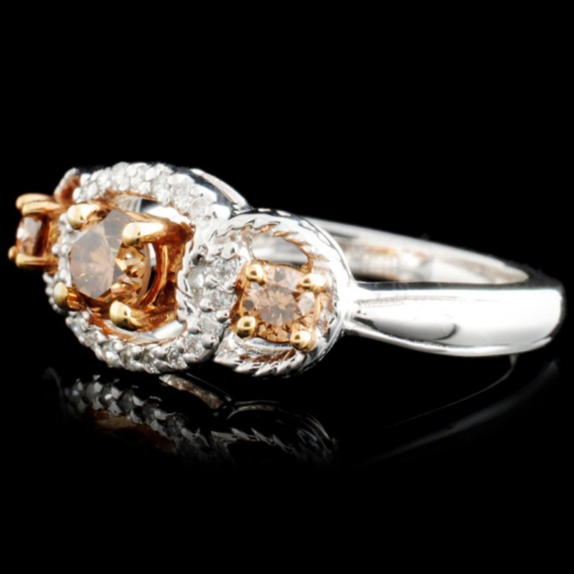 14K Gold 0.62ctw Fancy Color Diamond Ring - Image 2 of 4