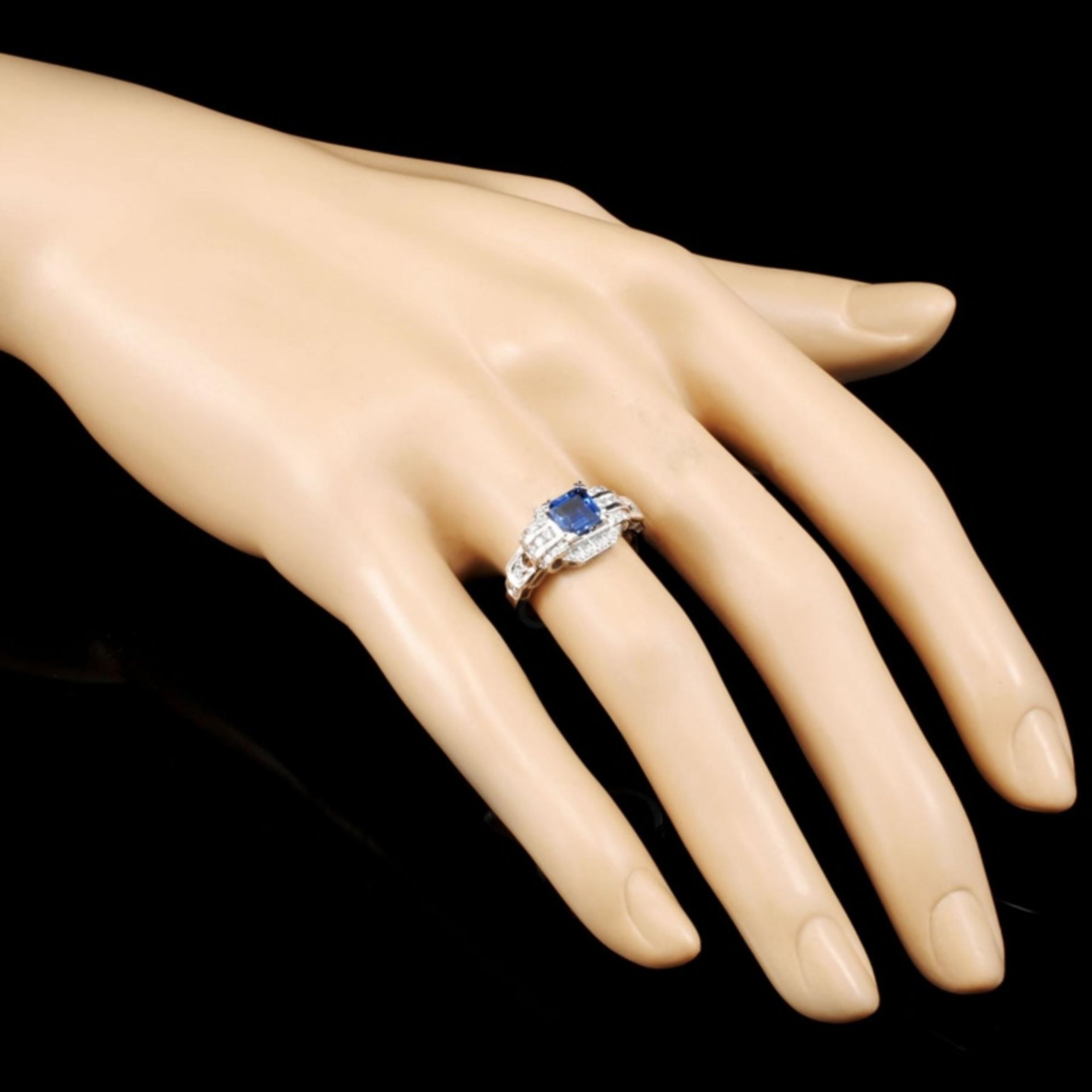 14K Gold 1.12ct Sapphire & 0.54ctw Diamond Ring - Image 3 of 5