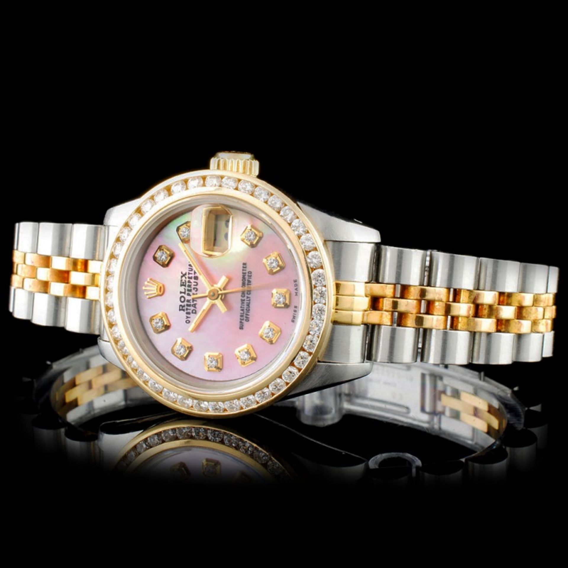 Rolex YG/SS DateJust Diamond Ladies Wristwa - Image 2 of 5