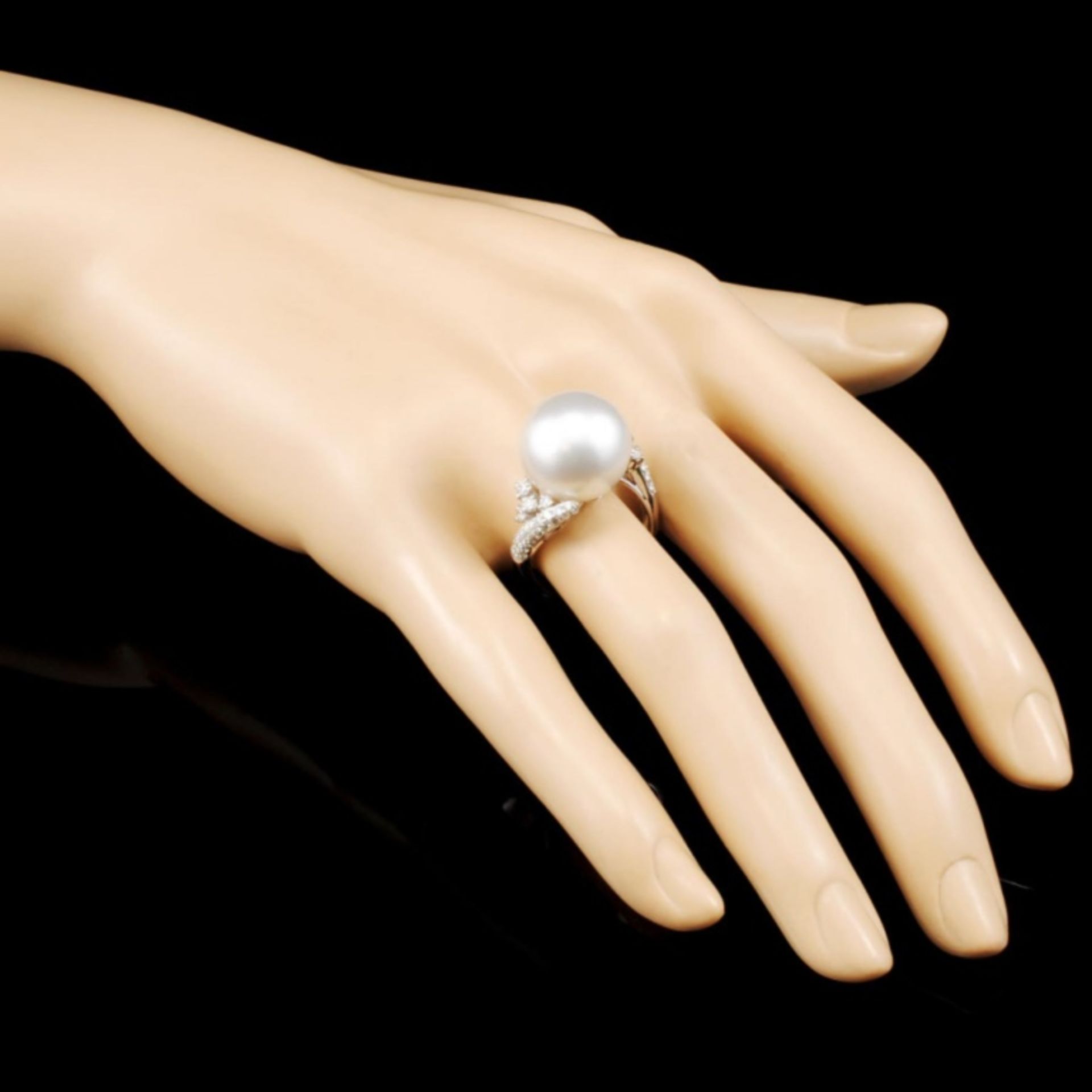 18K Gold 15.00mm Pearl & 0.73ctw Diamond Ring - Image 3 of 5