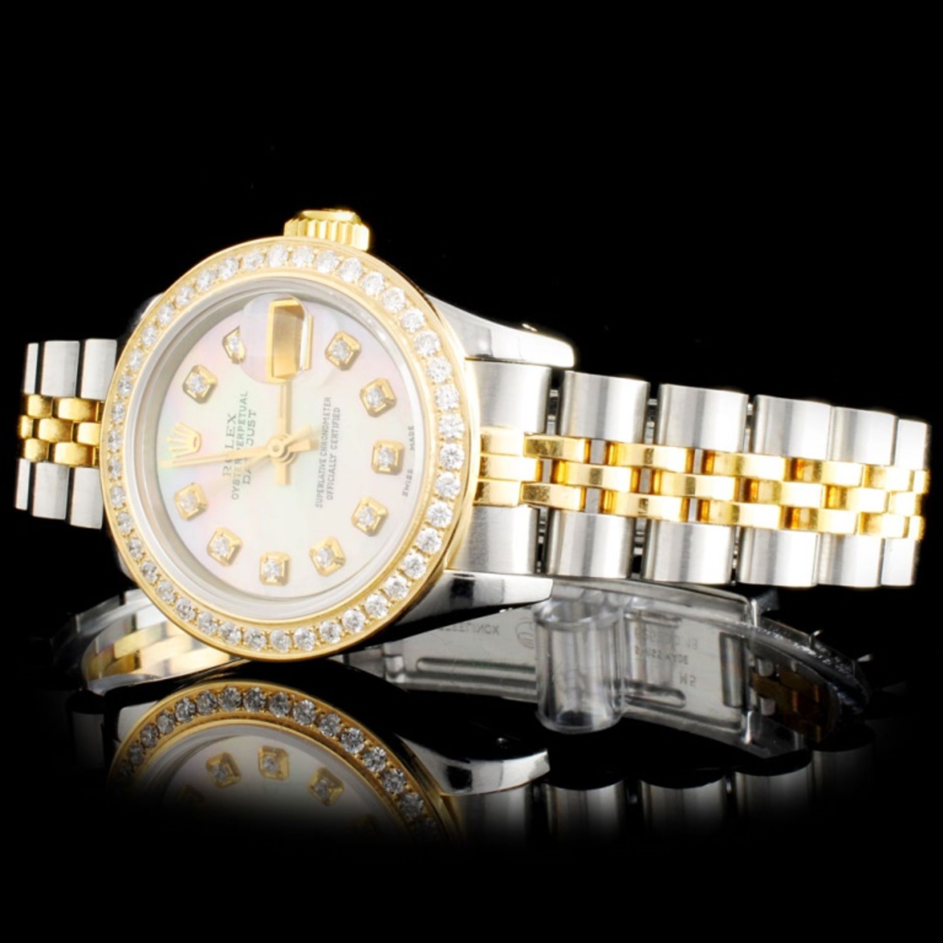 Rolex YG/SS DateJust Diamond Ladies Wristwatch - Image 2 of 5