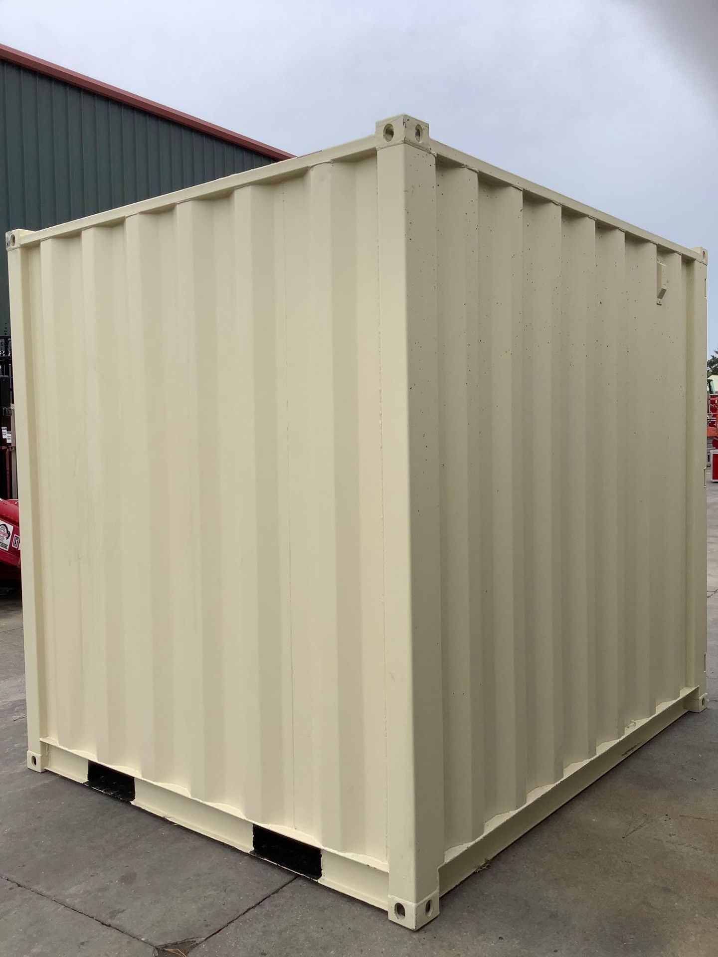 UNUSED 8' OFFICE / STORAGE CONTAINER, FORK PACKETS WITH SIDE DOOR ENTRANCE & SIDE WINDOW, APPROX - Image 6 of 9