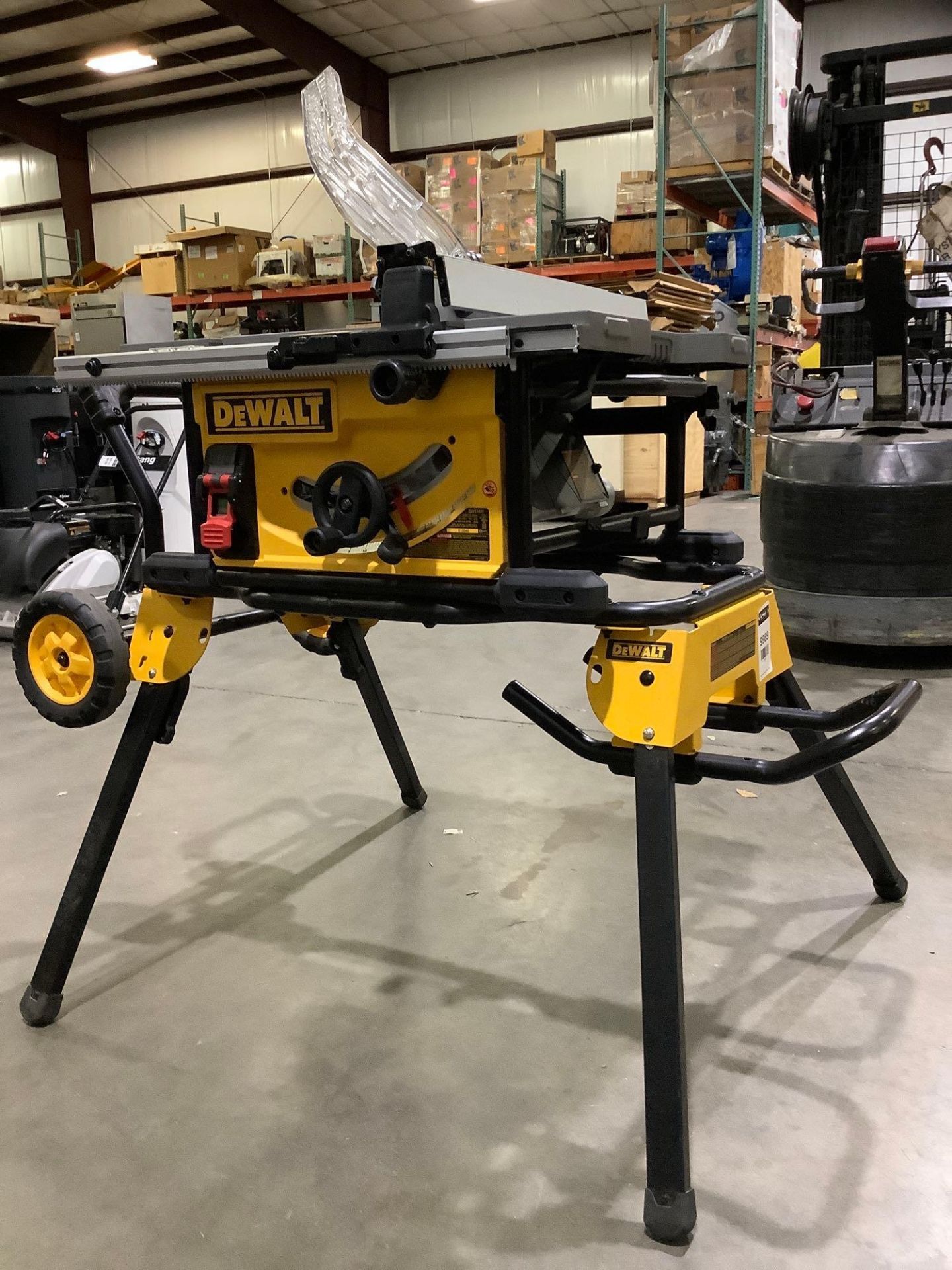 DEWALT PORTABLE TABLE SAW TYPE 3 MODEL DWE7491, ELECTRIC, APPROX BLADE 10”, APPROX 4800 RPM, RUNS AN