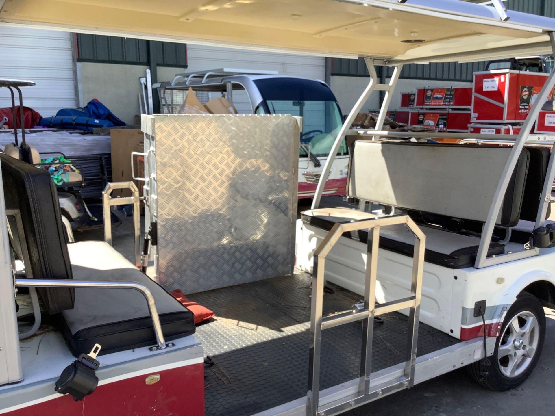 2015 STAR EV SHUTTLE CART MODEL STAR-BN72-11-AC-WHEELCHAIR, ELECTRIC, SOLA PANEL ATTACHED, DOME LIGH - Image 16 of 40