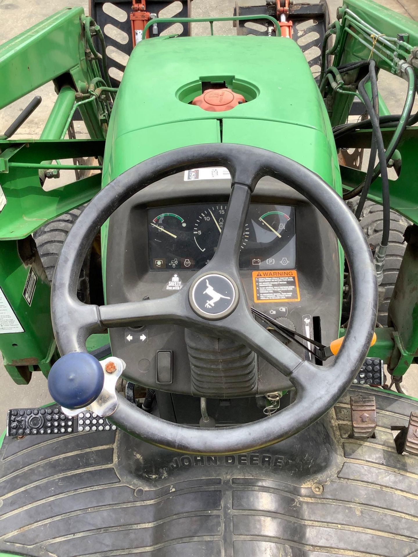 JOHN DEERE TRACTOR MODEL 4300, DIESEL, JOHN DEERE 430 QUICK ATTACH LOADER ON FRONT WITH GRAPPLE BUCK - Image 13 of 14